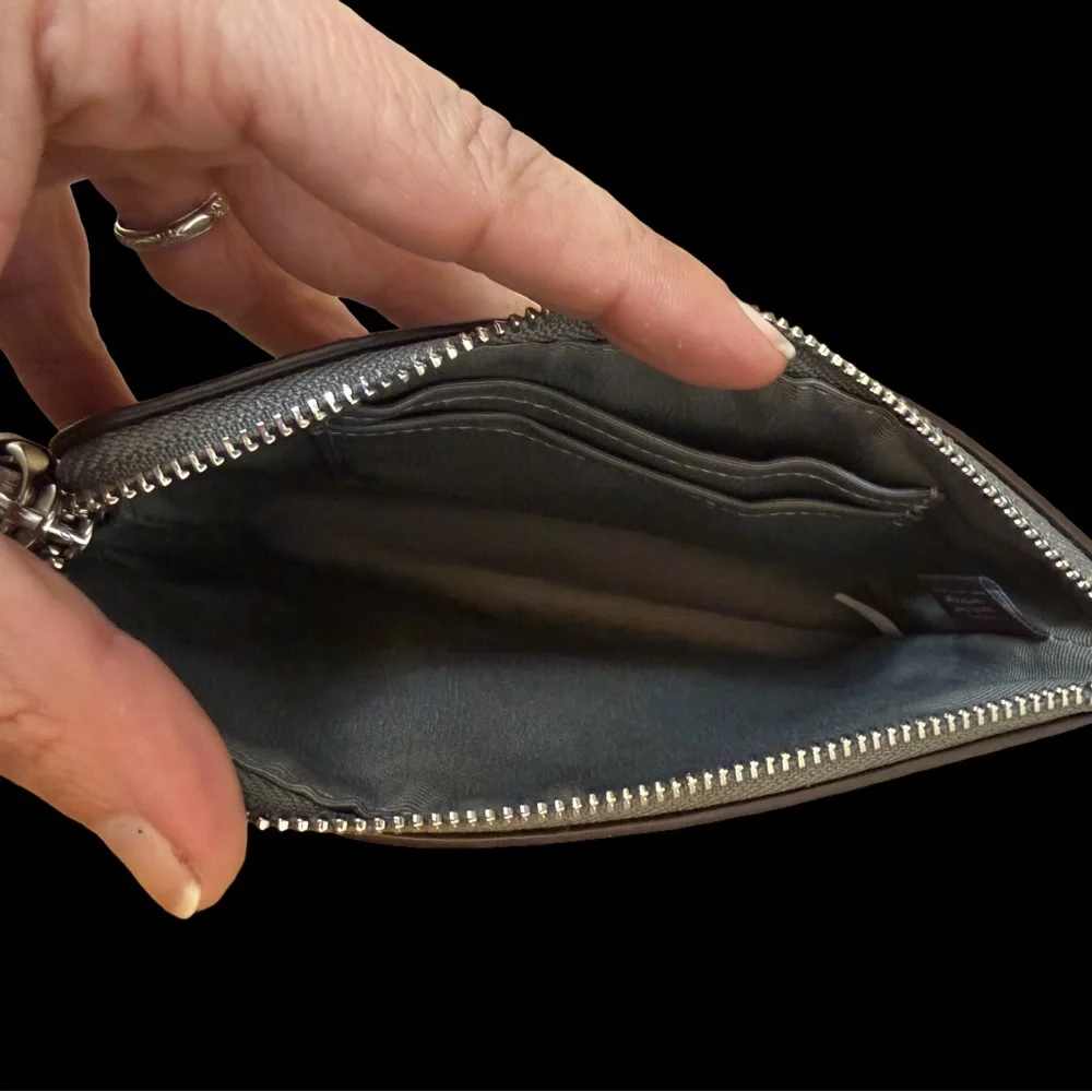 Coach Metallic Silver Wristlet - Picture 3 of 3